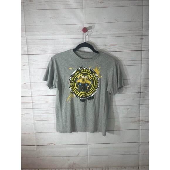 Bumblebee Transformers Boys 12/14 Energon Engines Yellow Rebel Racing T-shirt - Picture 3 of 7